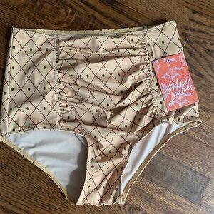 NWT Kortni Jeane Ruched Swim Bottoms